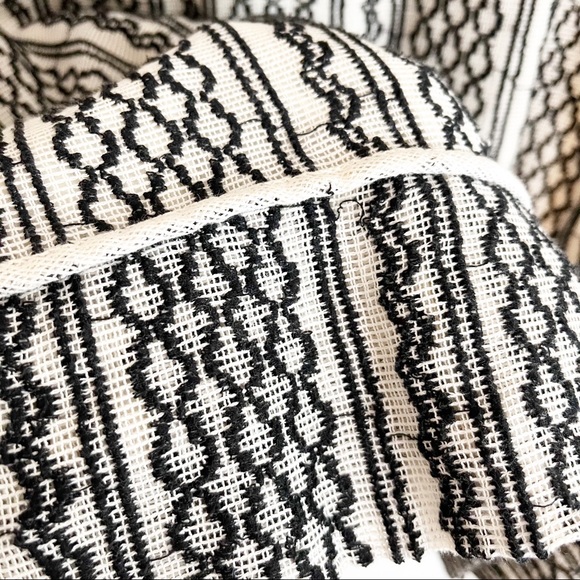 Madewell Embroidered Shift Dress Black Cream - Picture 8 of 11